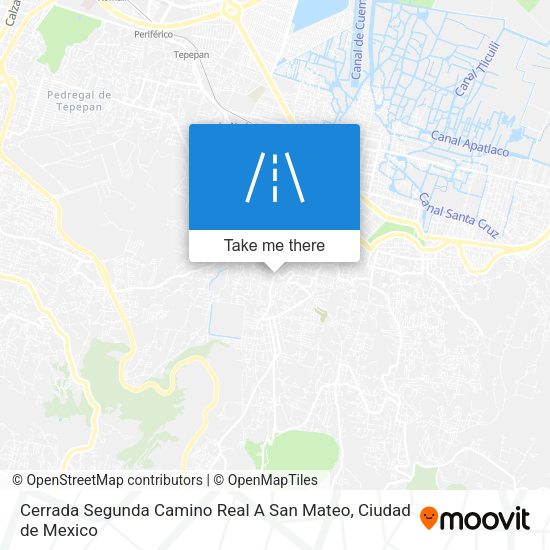 Mapa de Cerrada Segunda Camino Real A San Mateo