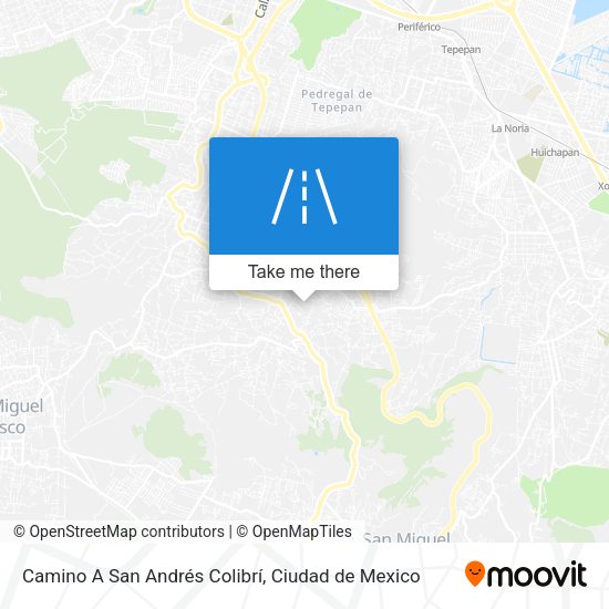 Mapa de Camino A San Andrés Colibrí