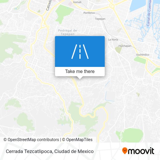 Cerrada Tezcatlipoca map