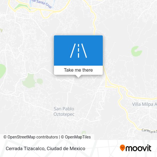 Mapa de Cerrada Tizacalco