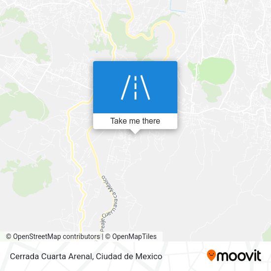 Cerrada Cuarta Arenal map