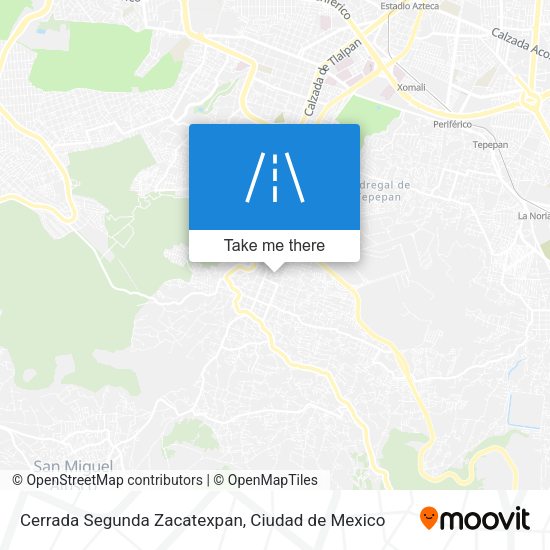 Cerrada Segunda Zacatexpan map