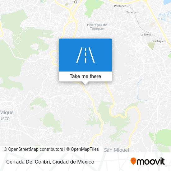 Mapa de Cerrada Del Colibrí