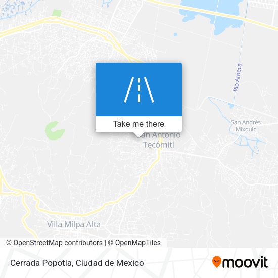 Cerrada Popotla map