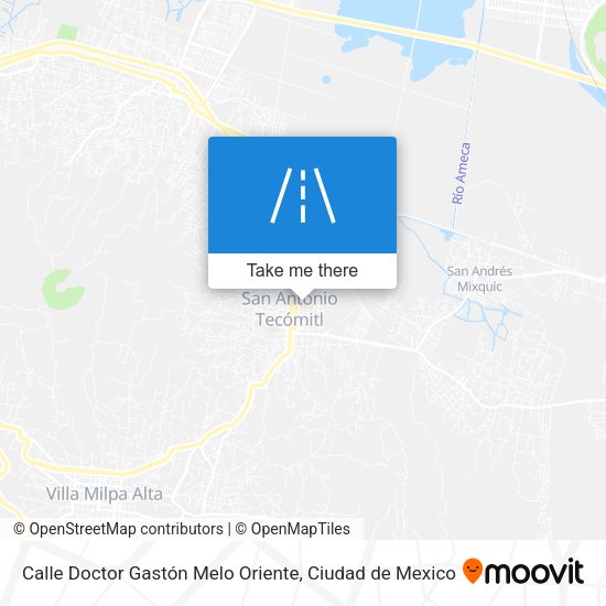 Calle Doctor Gastón Melo Oriente map