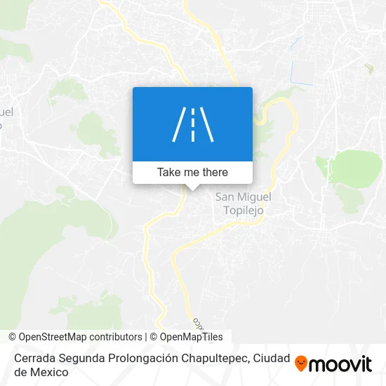 Cerrada Segunda Prolongación Chapultepec map