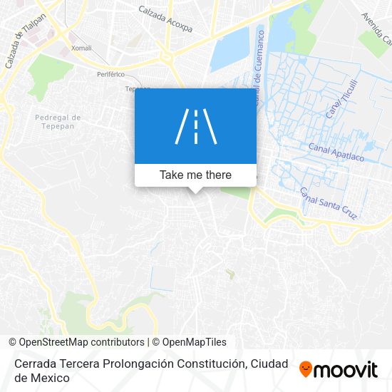 Mapa de Cerrada Tercera Prolongación Constitución