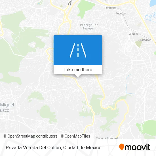 Mapa de Privada Vereda Del Colibrí