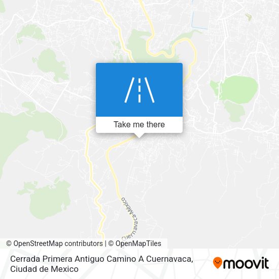 Cerrada Primera Antiguo Camino A Cuernavaca map