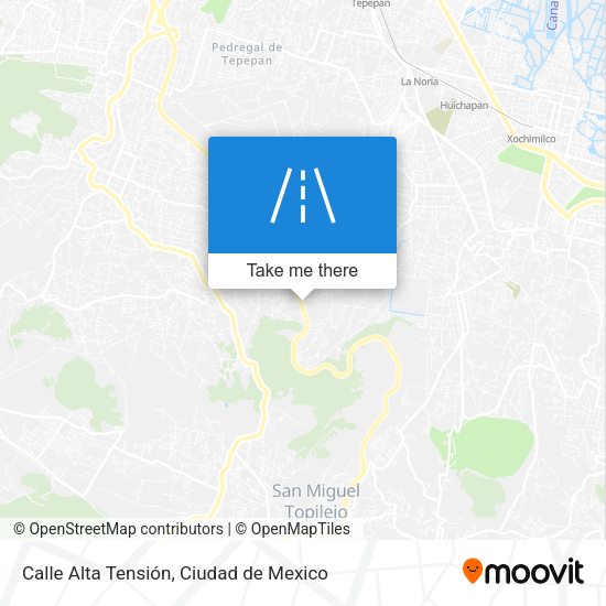 Mapa de Calle Alta Tensión