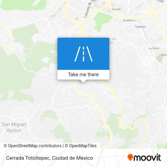 Cerrada Totoltepec map