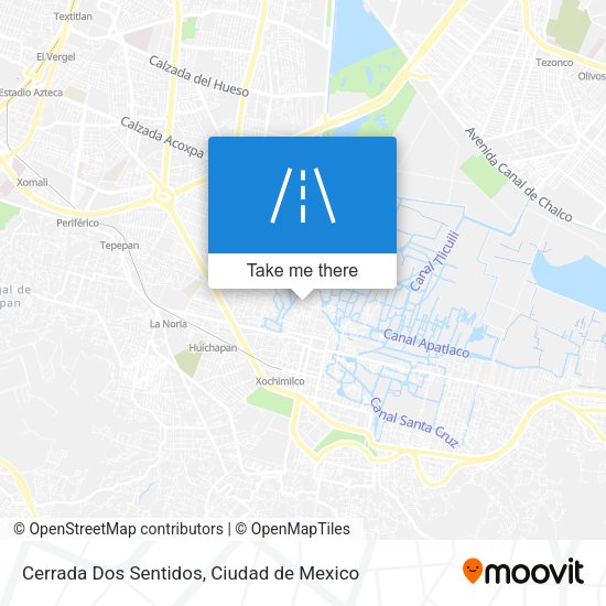 Cerrada Dos Sentidos map