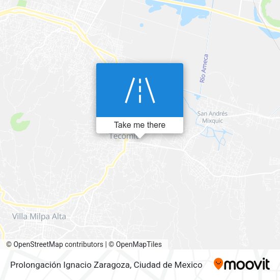 Prolongación Ignacio Zaragoza map