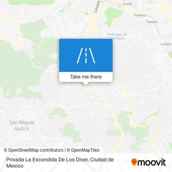 Mapa de Privada La Escondida De Los Diver
