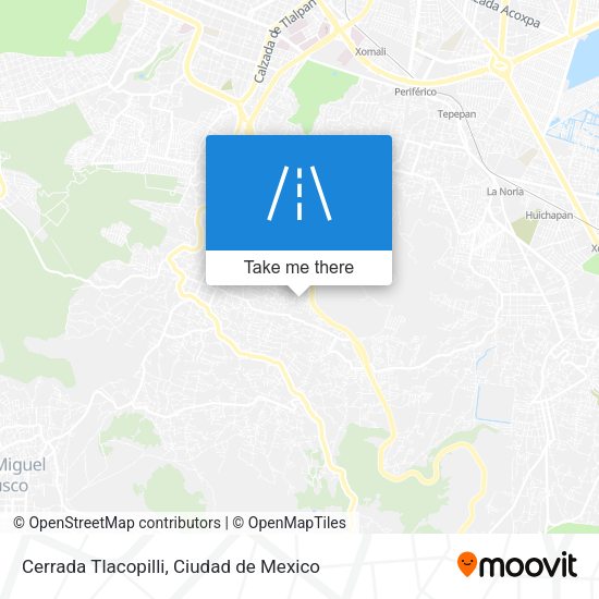 Cerrada Tlacopilli map