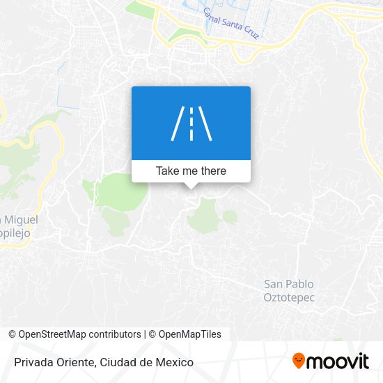 Privada Oriente map