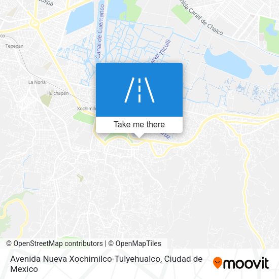 Mapa de Avenida Nueva Xochimilco-Tulyehualco