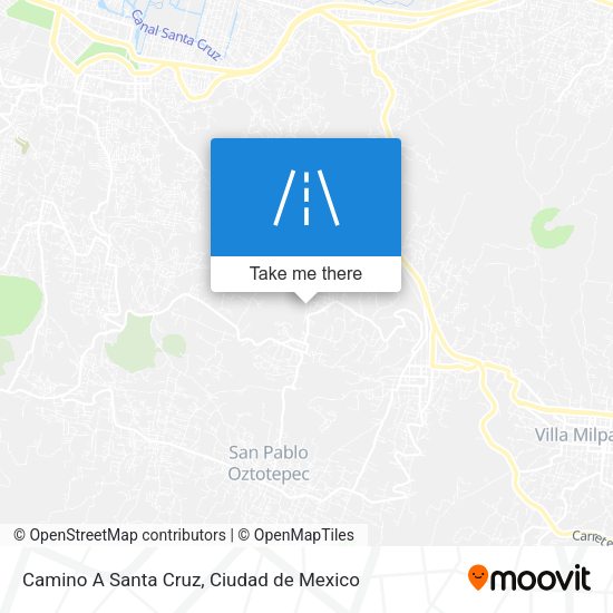 Camino A Santa Cruz map
