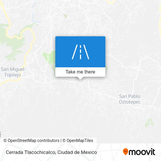 Mapa de Cerrada Tlacochicalco