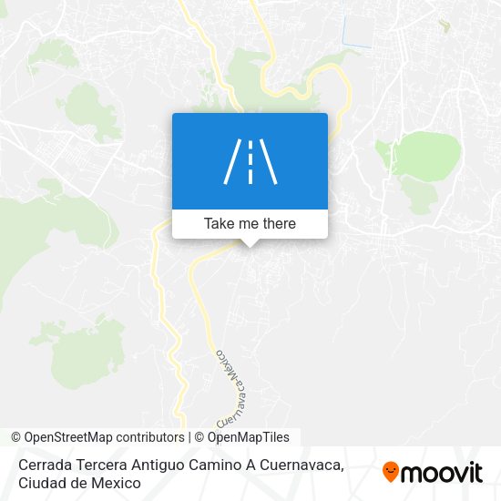 Mapa de Cerrada Tercera Antiguo Camino A Cuernavaca
