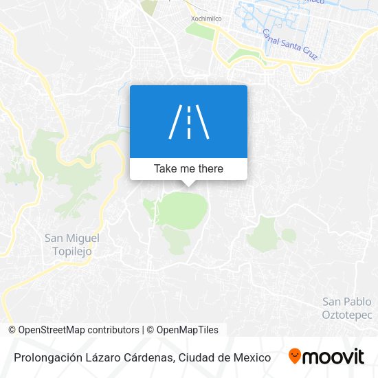 Prolongación Lázaro Cárdenas map