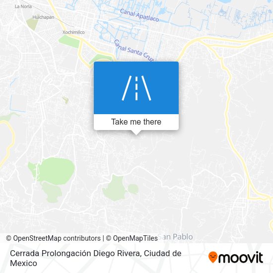 Cerrada Prolongación Diego Rivera map