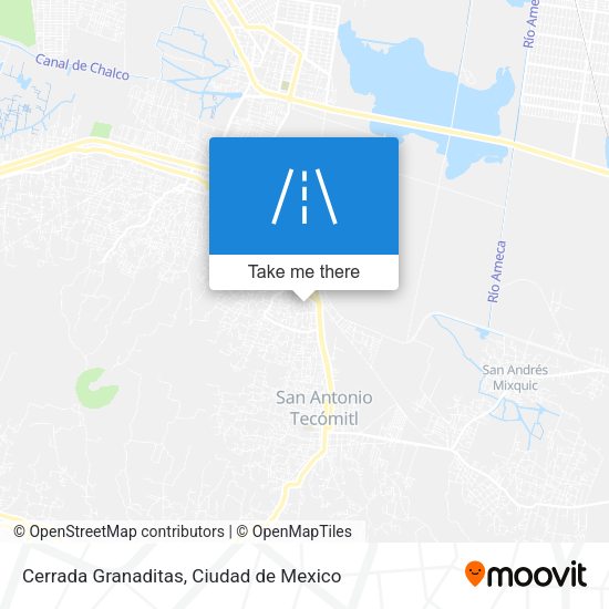 Cerrada Granaditas map