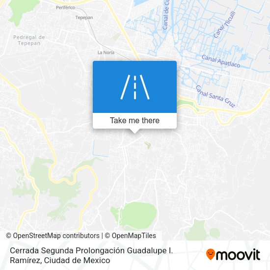 Mapa de Cerrada Segunda Prolongación Guadalupe I. Ramírez