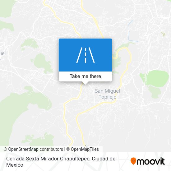 Cerrada Sexta Mirador Chapultepec map