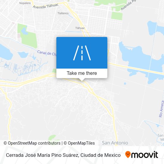 Cerrada José María Pino Suárez map