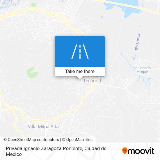 Privada Ignacio Zaragoza Poniente map