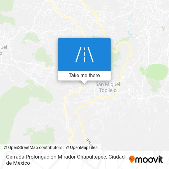 Cerrada Prolongación Mirador Chapultepec map
