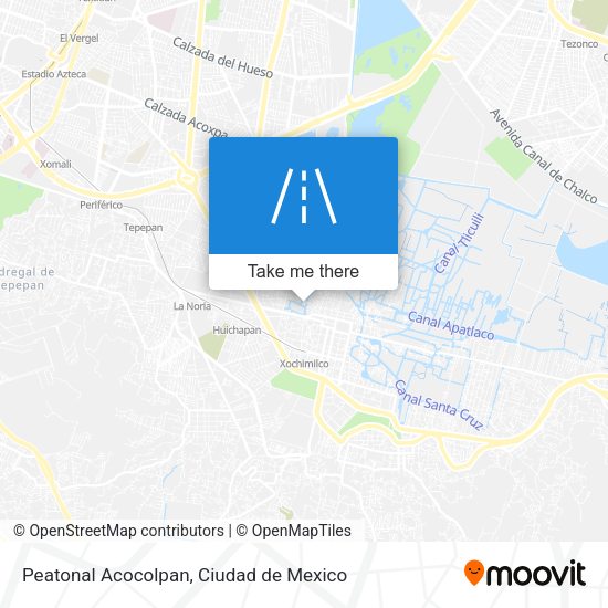 Peatonal Acocolpan map