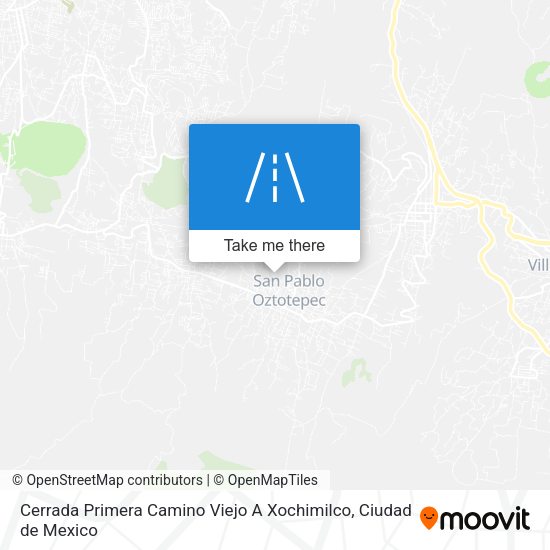 Mapa de Cerrada Primera Camino Viejo A Xochimilco