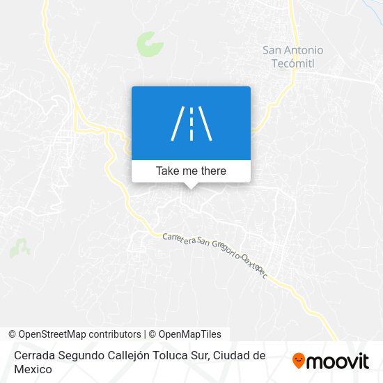 Cerrada Segundo Callejón Toluca Sur map