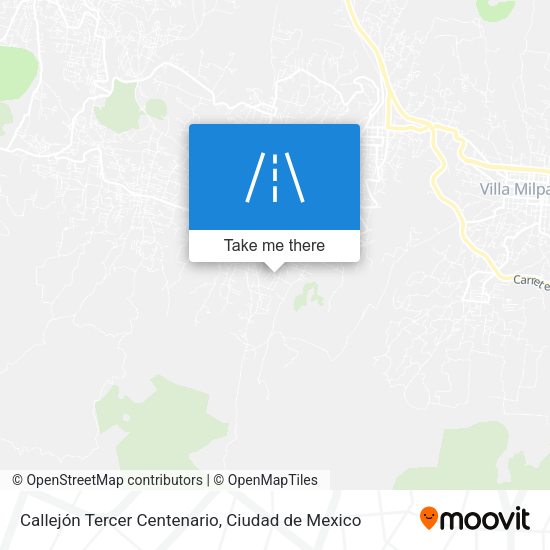 Callejón Tercer Centenario map