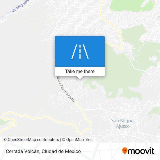 Mapa de Cerrada Volcán