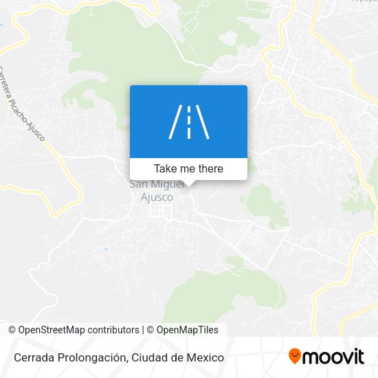 Cerrada Prolongación map