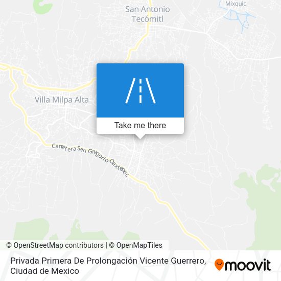 Privada Primera De Prolongación Vicente Guerrero map