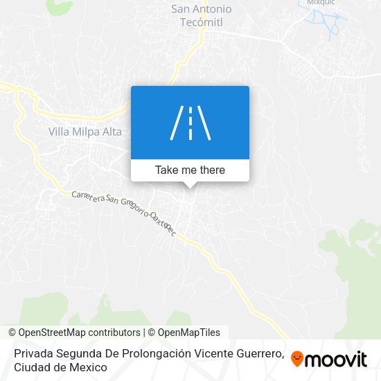 Privada Segunda De Prolongación Vicente Guerrero map