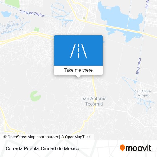 Cerrada Puebla map