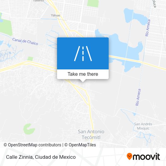 Calle Zinnia map