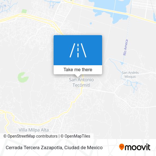 Mapa de Cerrada Tercera Zazapotla