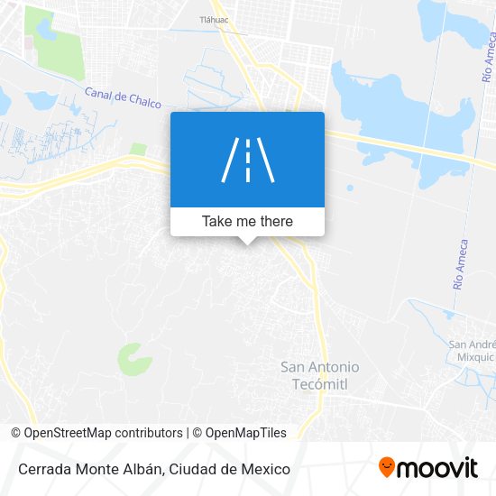 Mapa de Cerrada Monte Albán