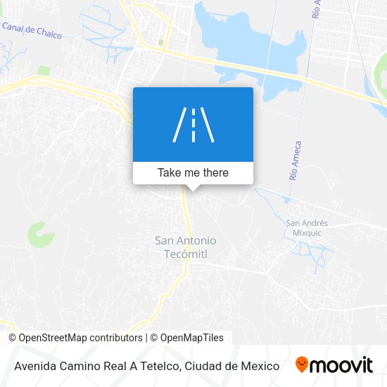 Mapa de Avenida Camino Real A Tetelco