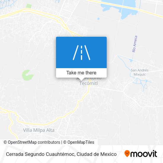 Cerrada Segundo Cuauhtémoc map