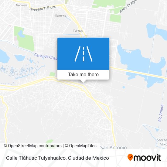 Calle Tláhuac Tulyehualco map