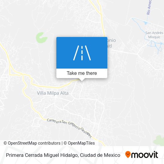 Primera Cerrada Miguel Hidalgo map