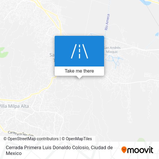 Cerrada Primera Luis Donaldo Colosio map
