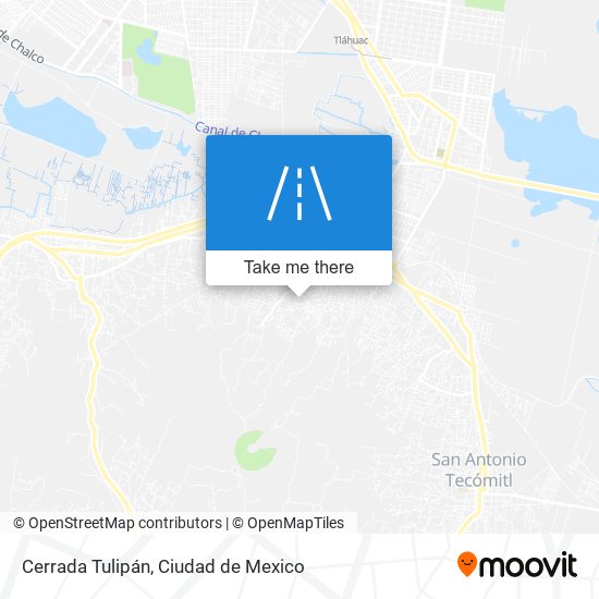 Cerrada Tulipán map